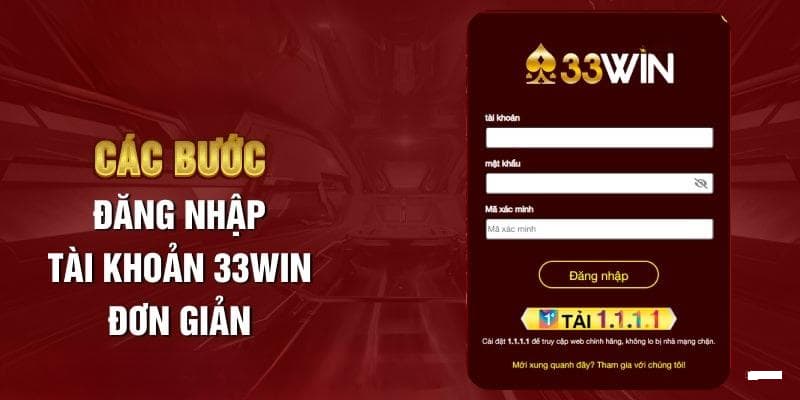 Bước 3: Nhấn hoàn tất đăng nhập vào nhà cái 33WIN